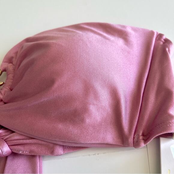 Anthropologie X L*Space  Swim Top Jasper Strapless Top Shiny Pink - Picture 3 of 14
